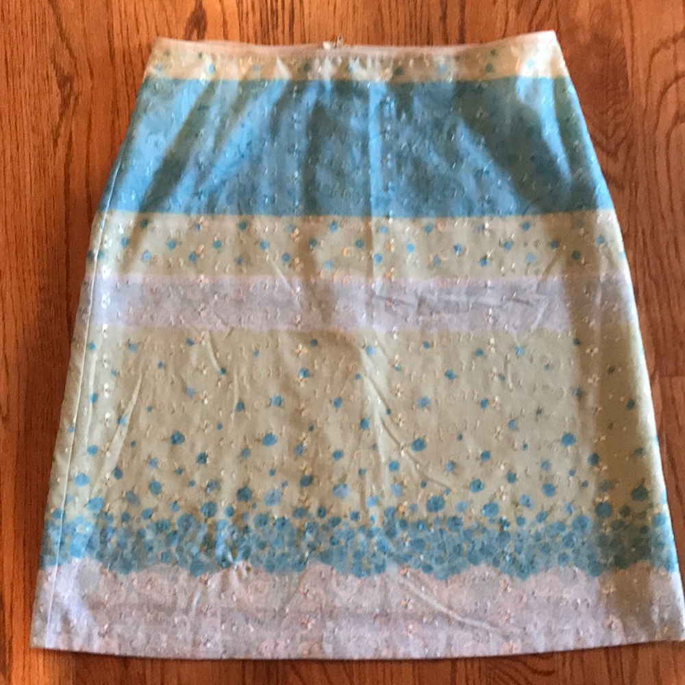Blue and green skirt